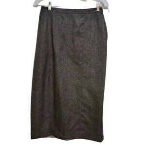 Women's  Vintage 90's Sonelli Paris Gray Wool Lined Pencil Skirt 44/12